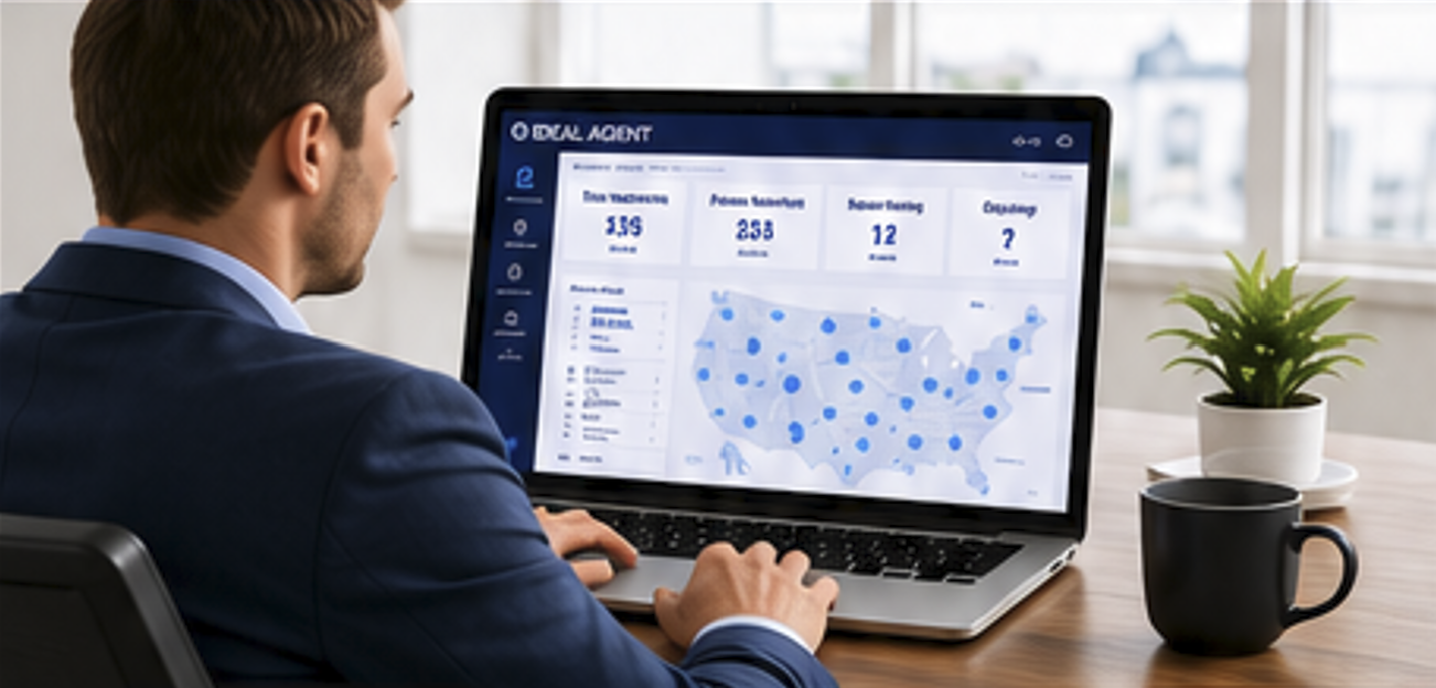Agent reviewing listing opportunities dashboard